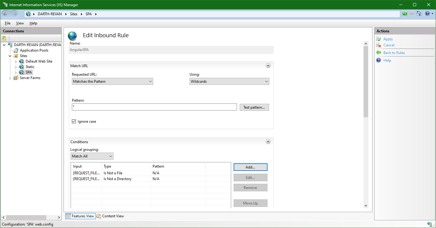 IIS 10.0: SPA rule details 1